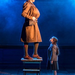 Craige Els as Miss Trunchbull and Evie Hone as Matilda