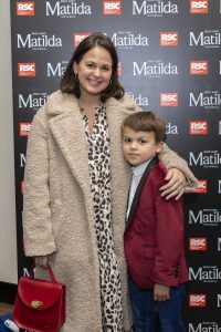 Giovanni Fletcher poses with her son attending the Matilda the Musical 10 year anniversary