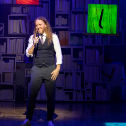 Tim Minchin on stage at Matilda The Musical